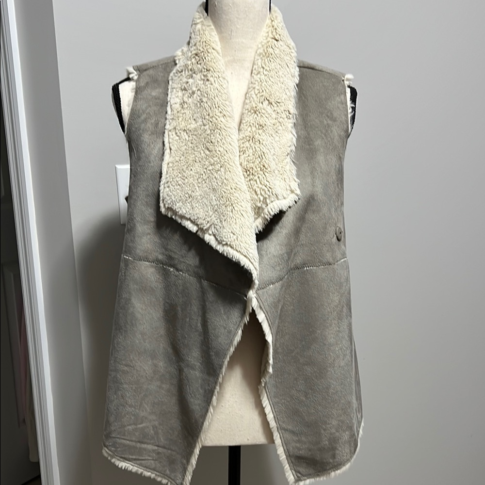 Dylan Los Angeles Shearling Lined Gray Vest